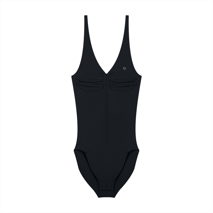 Women’s Full-Zip Ruched Bodysuit