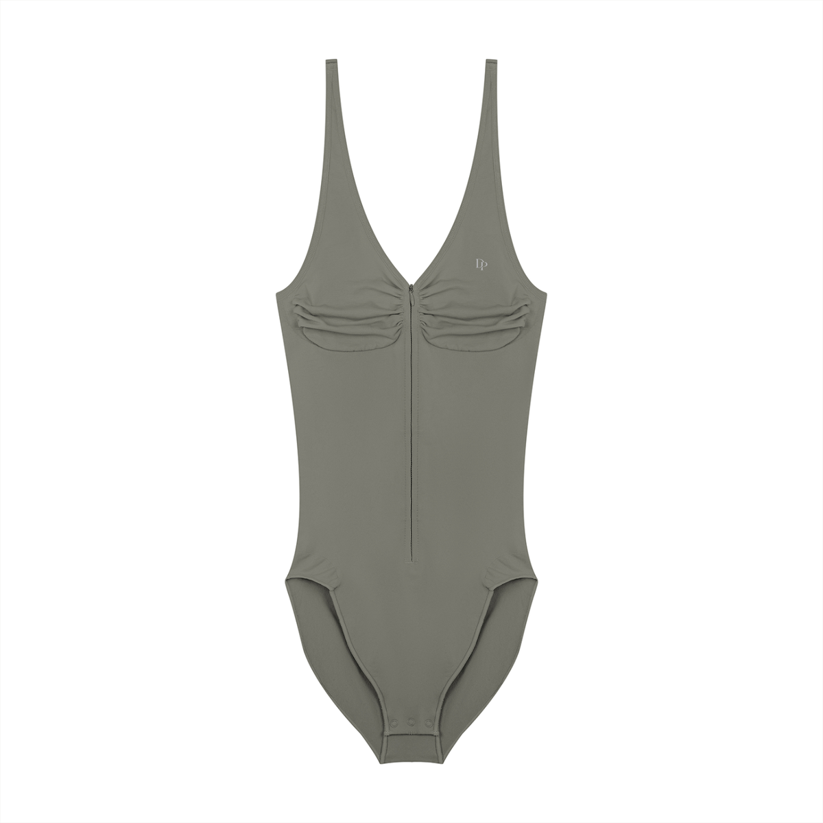 Women’s Full-Zip Ruched Bodysuit
