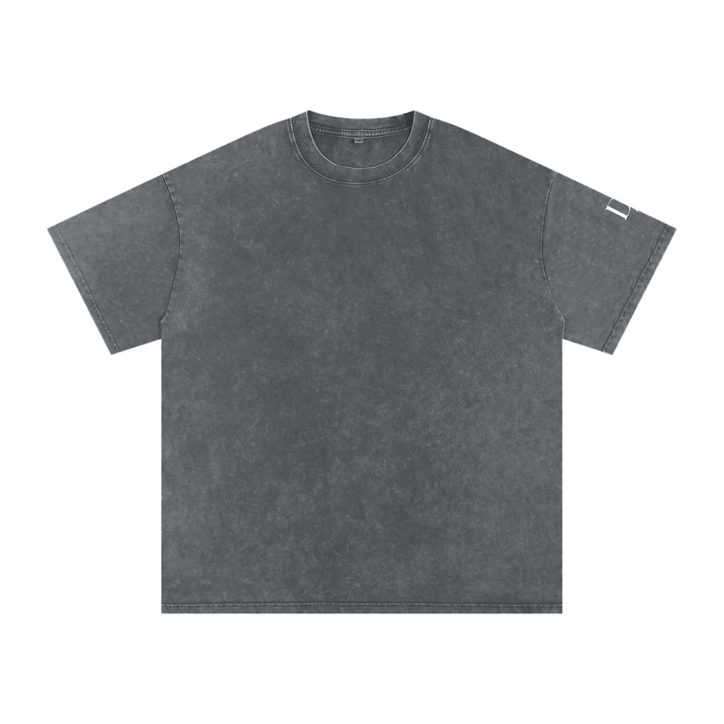 Snow Washed Oversized Cotton T-Shirt